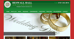 Desktop Screenshot of heswallhall.co.uk